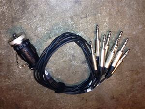 8-way Burndy header, female to male TRS