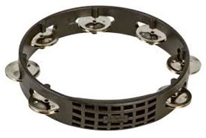 Aspire 10-inch Plastic Tambourine Black (LPA190)