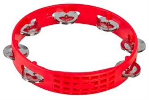 Aspire 10-inch Plastic Tambourine Red (LPA190)
