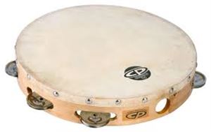 CP 10-inch Wood Headed Tambourine with Double Row Jingles(CP380)