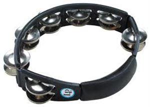 Cyclops Jingle Tambourine Steel-Black-Hand Held (LP150)